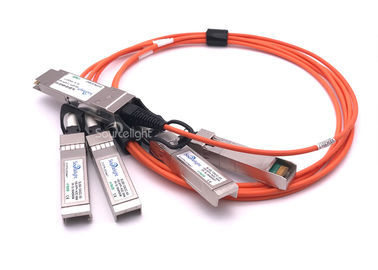 China SFP Modules QSFP-4X10G-AOC1M QSFP To 4 SFP+ Active Optical Breakout Cable supplier
